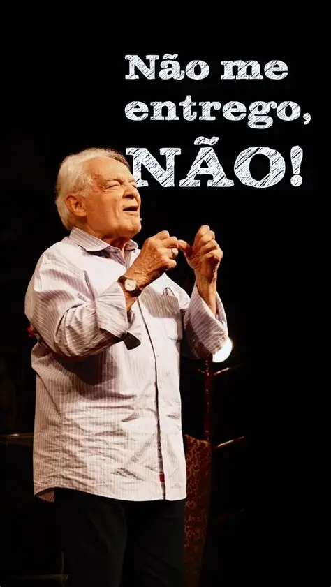 Ator em cena de Não me entrego, não!